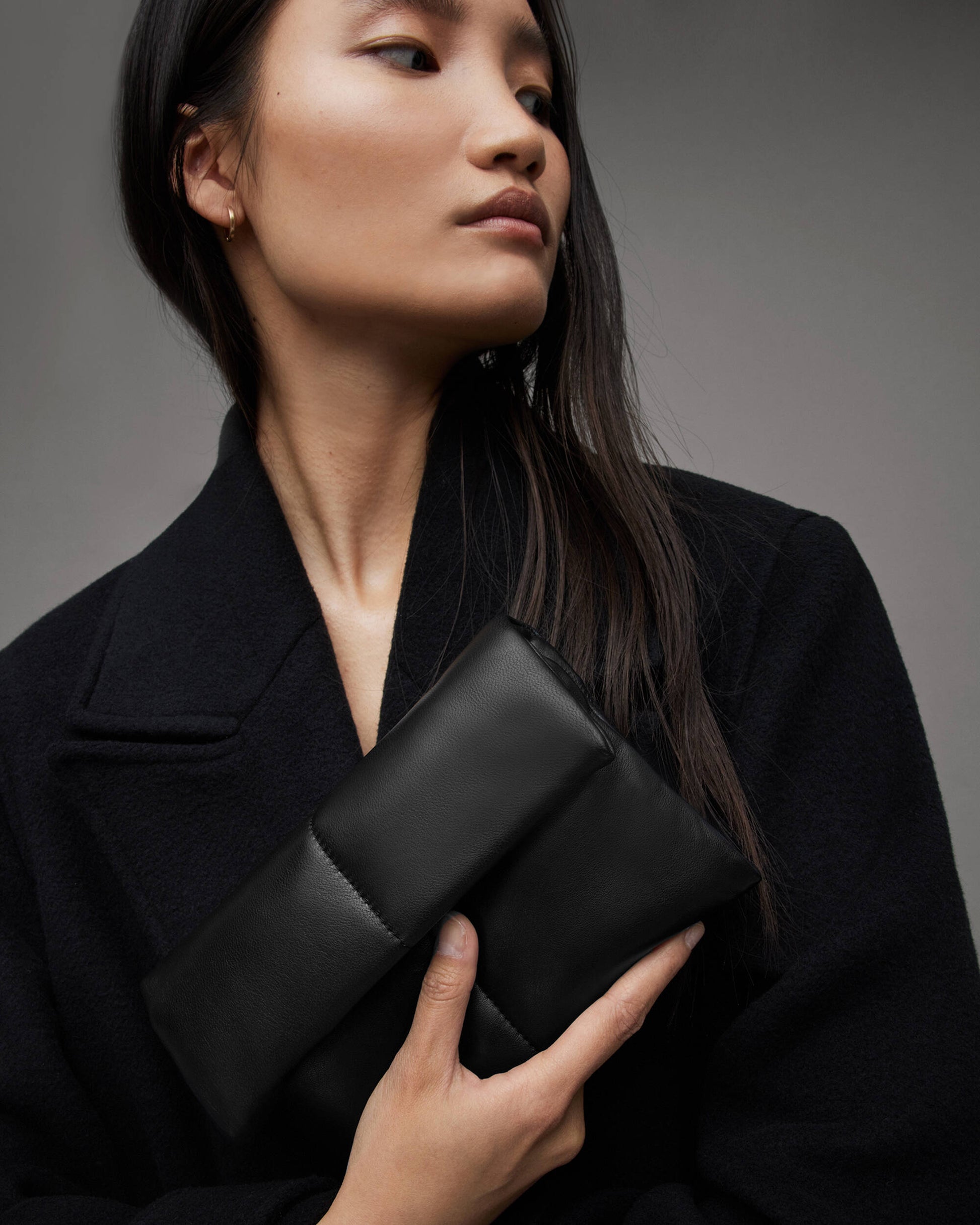Ezra Leather Quilted Crossbody Bag