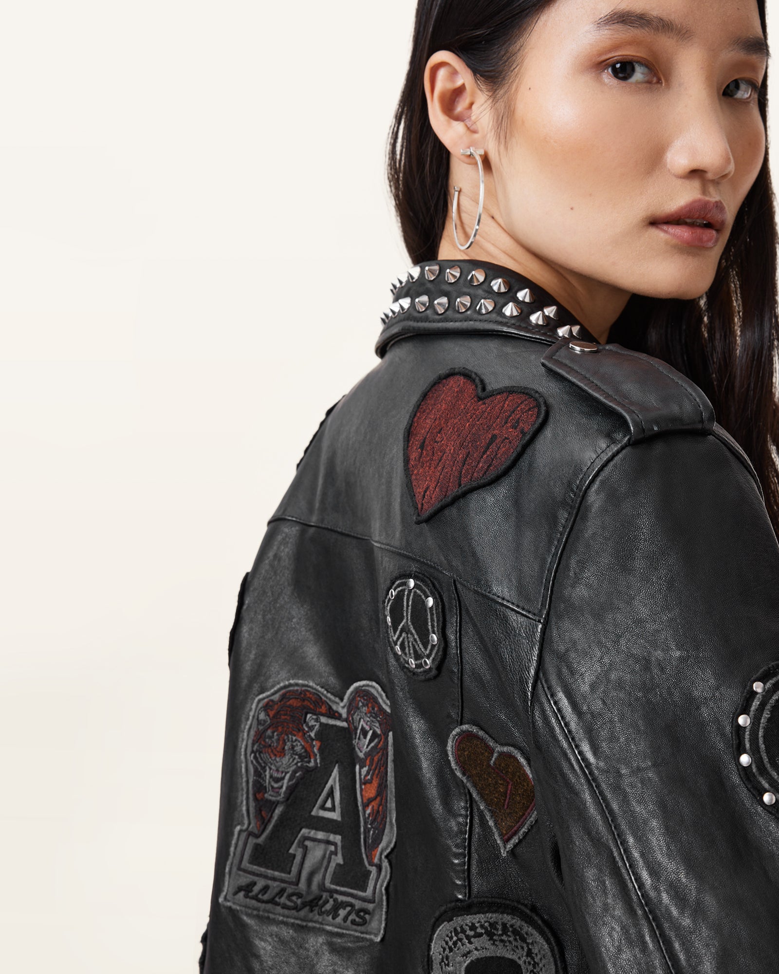 College Biker Leather Jacket