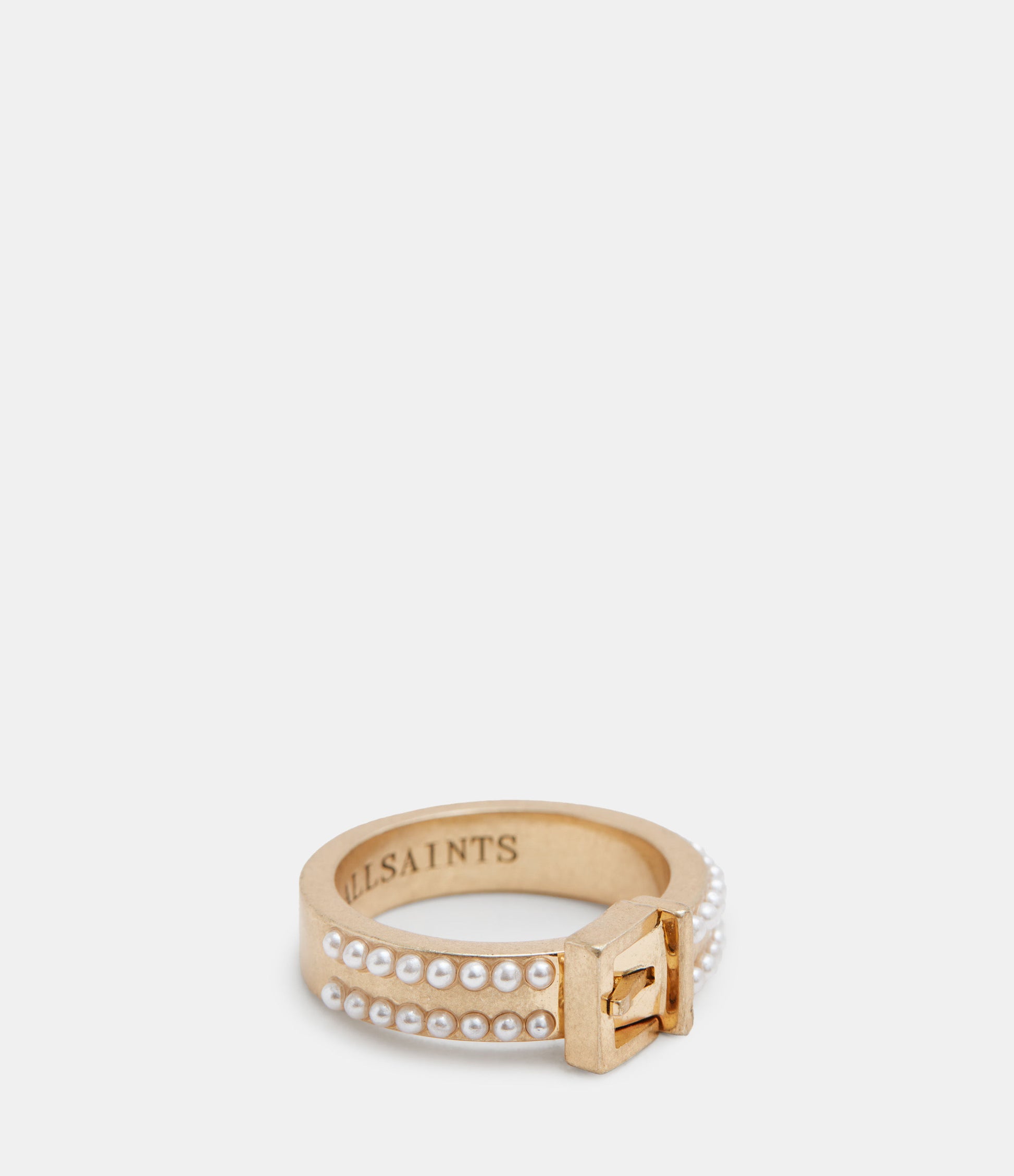 Brea Beaded Buckle Shape Ring